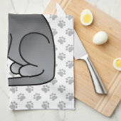 Linge De Cuisine Dessin de chat bleu russe illustrant & pattes (Quart Plié)