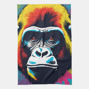 Linge De Cuisine Dessin de dessin de peinture Gorilla Pop