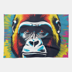 Linge De Cuisine Dessin de dessin de peinture Gorilla Pop