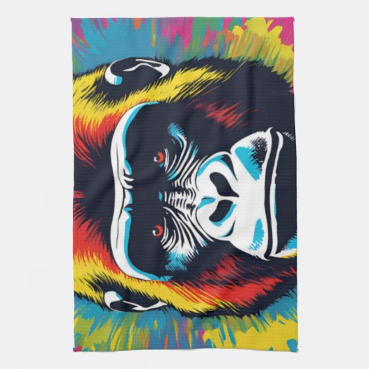 Linge De Cuisine Dessin de dessin de peinture Gorilla Pop (Vertical)
