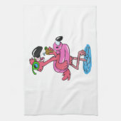 Linge De Cuisine Dessin de Flamant rose d'été| choisir la couleur a (Vertical)