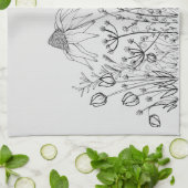 Linge De Cuisine Dessin de fleurs sauvages (Plié)