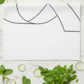 Linge De Cuisine Dessin de ruban blanc (Plié)