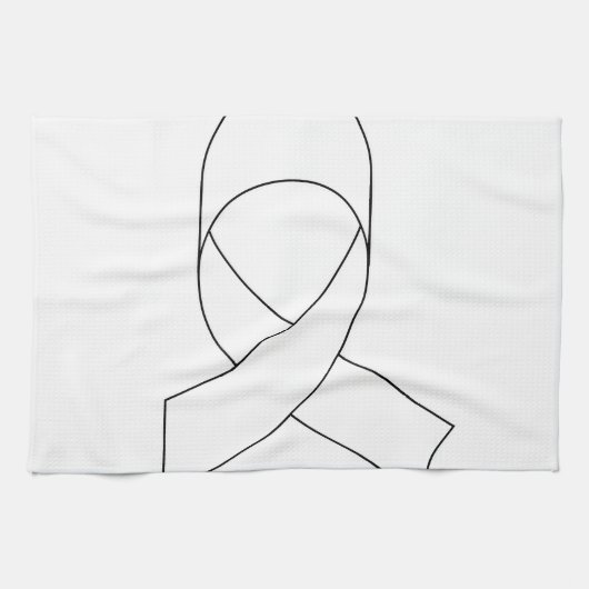 Linge De Cuisine Dessin de ruban blanc (Horizontal)