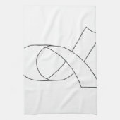 Linge De Cuisine Dessin de ruban blanc (Vertical)