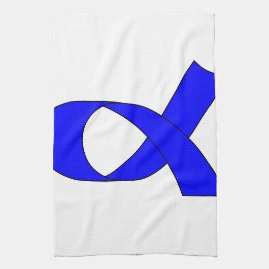 Linge De Cuisine Dessin de ruban bleu (Vertical)