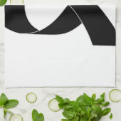 Linge De Cuisine Dessin de ruban noir (Plié)