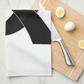 Linge De Cuisine Dessin de ruban noir (Quart Plié)