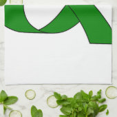 Linge De Cuisine Dessin de ruban vert (Plié)