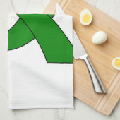 Linge De Cuisine Dessin de ruban vert (Quart Plié)