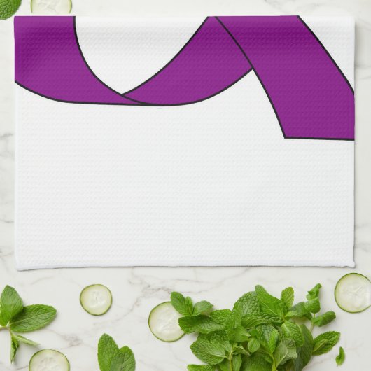 Linge De Cuisine Dessin de ruban violet (Plié)
