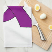 Linge De Cuisine Dessin de ruban violet (Quart Plié)