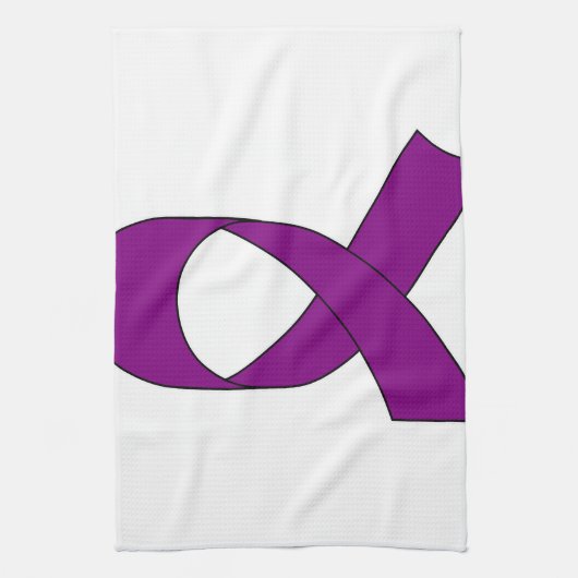 Linge De Cuisine Dessin de ruban violet (Vertical)