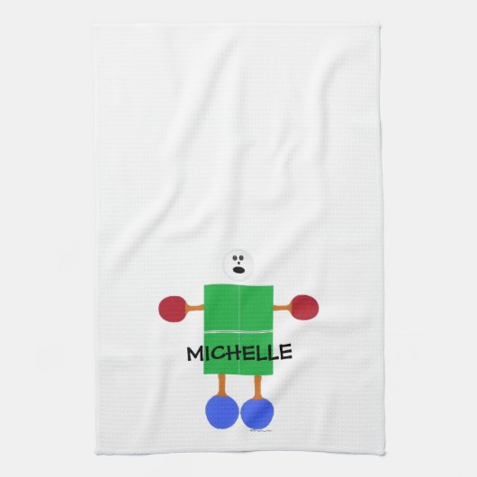 Linge De Cuisine Dessin de tennis de table (Vertical)