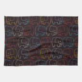 Linge De Cuisine Dessin des éléphants (Horizontal)
