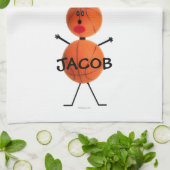 Linge De Cuisine Dessin du joueur de basket (Plié)