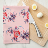 Linge De Cuisine Dessin en fleurs (Quart Plié)