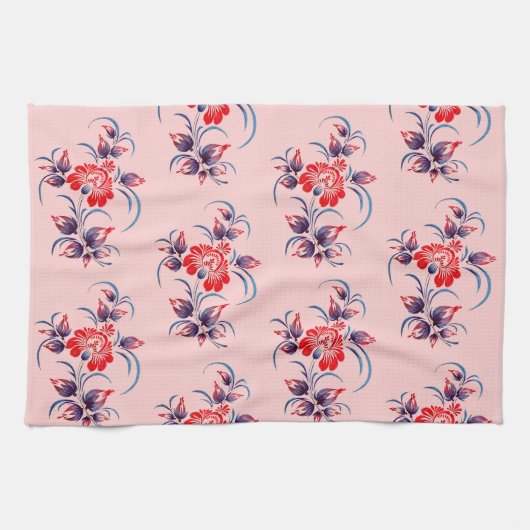 Linge De Cuisine Dessin en fleurs (Horizontal)