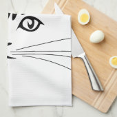 Linge De Cuisine Dessin face de chat (Quart Plié)