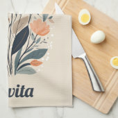 Linge De Cuisine Dessin floral Boho (Quart Plié)