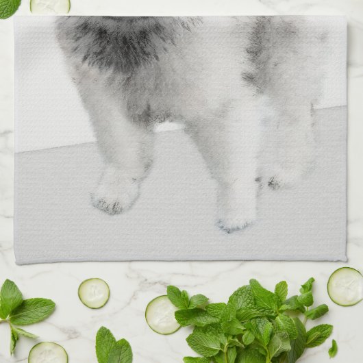 Linge De Cuisine Dessin Keeshond Chiot - Joli dessin original Chien (Plié)