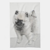 Linge De Cuisine Dessin Keeshond Chiot - Joli dessin original Chien (Vertical)