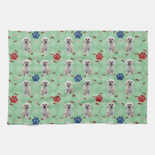 Linge De Cuisine Dessin maltais (Horizontal)