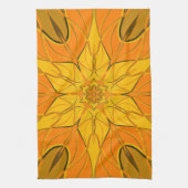 Linge De Cuisine Dessin Mandala Fleur Jaune (Vertical)