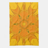Linge De Cuisine Dessin Mandala Fleur Jaune (Vertical)
