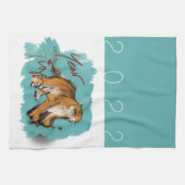 Linge De Cuisine Dessin original Tigre chinois Année Anniversaire K (Horizontal)