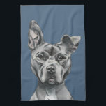 Linge De Cuisine Dessin Stalky gris de chien de pitbull<br><div class="desc">C'est un portrait d'un chien gris de pitbull avec le blanc sur son coffre. Il a une position d'oreille. Il va voir majestueux sur son visage. Il est d'un côté encombrant et a un grand et musculaire visage. Ceci a été esquissé avec le crayon et numériquement puis coloré avec le...</div>