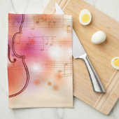 Linge De Cuisine Dessin sur l'arrière - plan d'aquarelle du violon (Quart Plié)