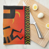 Linge De Cuisine Dessin tribal du cactus de Southwest Kokopelli (Quart Plié)