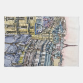 Linge De Cuisine Destinations | Aquarelle Tour Eiffel & Paris (Horizontal)