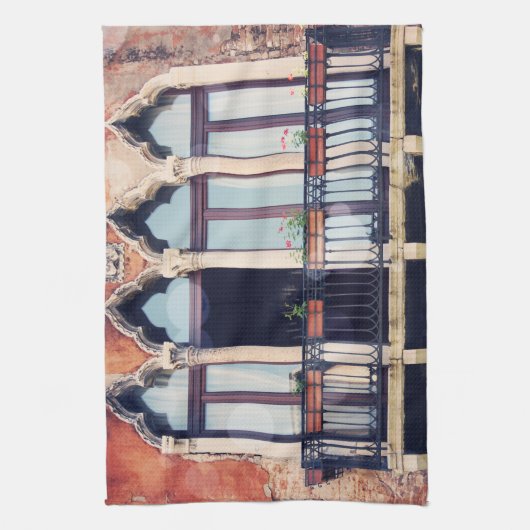 Linge De Cuisine Destinations | Bâtiment rustique de Venise (Vertical)