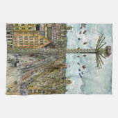 Linge De Cuisine Destinations | Watercolor European Swing Ride (Horizontal)