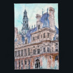 Linge De Cuisine Destinations | Watercolor Rustic Hotel de Ville<br><div class="desc">Découvrez cette aquarelle et design d'encre de Melissa Wang, réalisée par World Art Group, sur une fantastique gamme de produits de Zazzle. Voyez comment son approche délicate du détail a donné vie au splendide Hôtel de Ville, de ses nombreuses fenêtres, arches et statues à la face de l'horloge et aux...</div>
