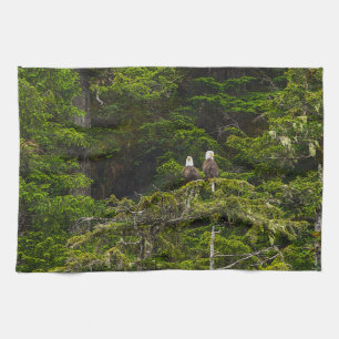 Linge De Cuisine Deux aigles perchés peinturlurés