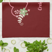 Linge De Cuisine Deux amoureux du coeur  (Plié)