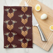 Linge De Cuisine Deux belles girafes (Quart Plié)