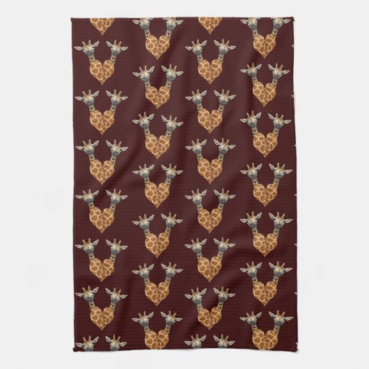 Linge De Cuisine Deux belles girafes (Vertical)