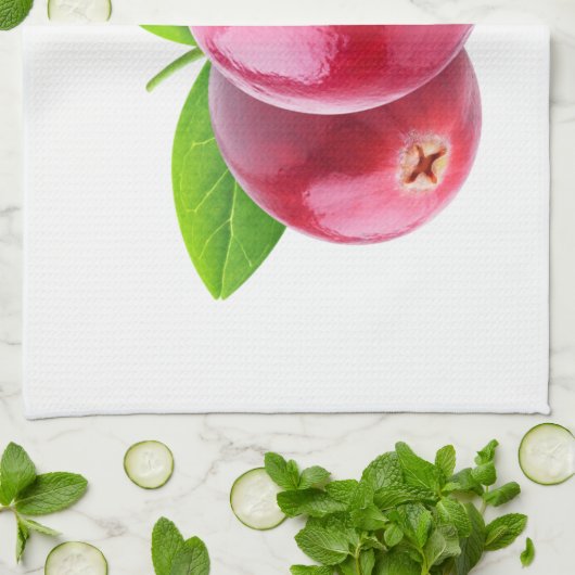 Linge De Cuisine Deux canneberges (Plié)