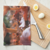 Linge De Cuisine Deux champignons (Quart Plié)