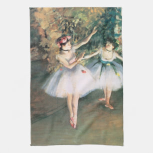 Linge De Cuisine Deux danseuses sur une scène par Edgar Degas, Art 