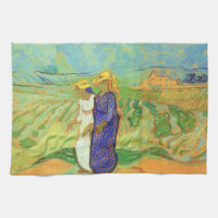 Deux femmes traversant les champs par Vincent van