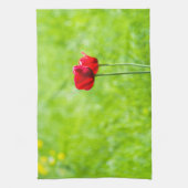 Linge De Cuisine Deux fleurs de tulipe rouge (Vertical)