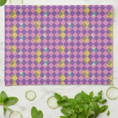 Linge De Cuisine Deux fleurs diamants (Plié)