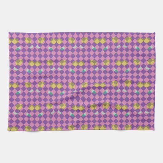 Linge De Cuisine Deux fleurs diamants (Horizontal)