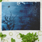 Linge De Cuisine Deux loups blancs dans la forêt sauvage (Plié)