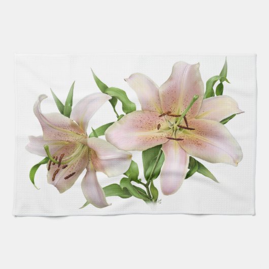 Linge De Cuisine Deux Lys (Horizontal)